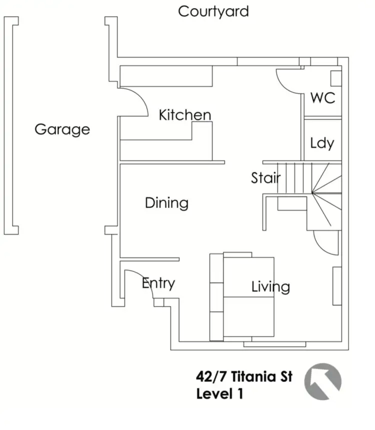Floorplan of Homely townhouse listing, 42/7 Titania St, Morningside QLD