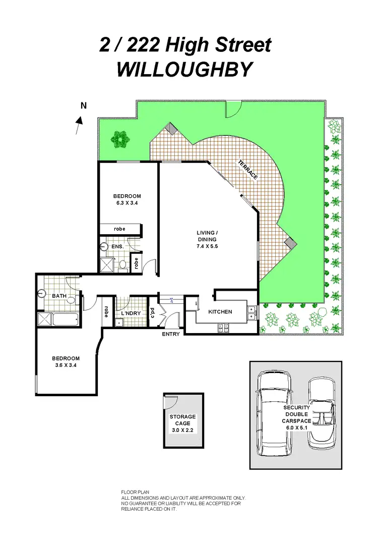 Floorplan of Homely apartment listing, 2/222 High St, Willoughby NSW