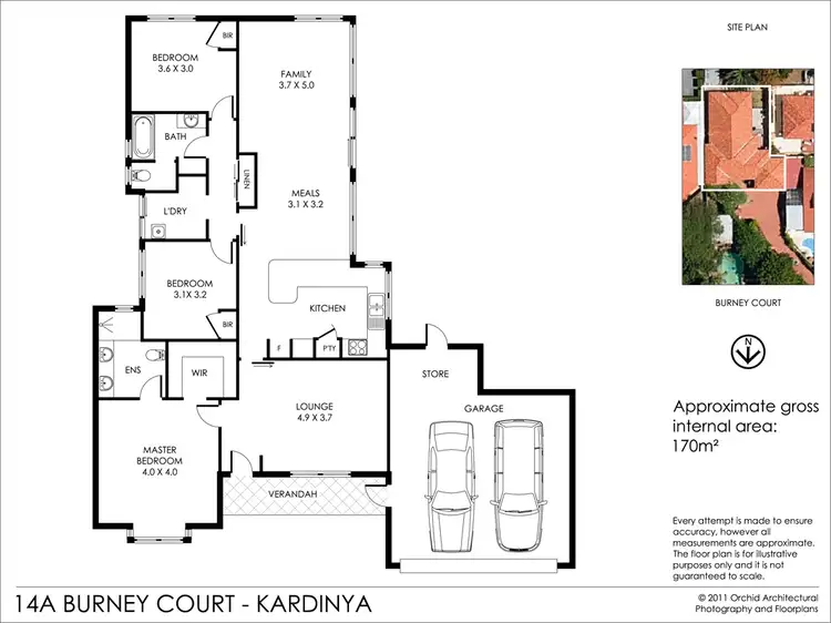 Floorplan of Homely house listing, 14 A Burney Ct, Kardinya WA