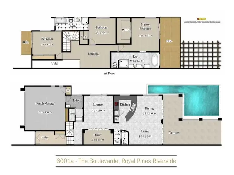 Floorplan of Homely villa listing, 6001A The Boulevarde. Royal Pines Riverside, Benowa QLD