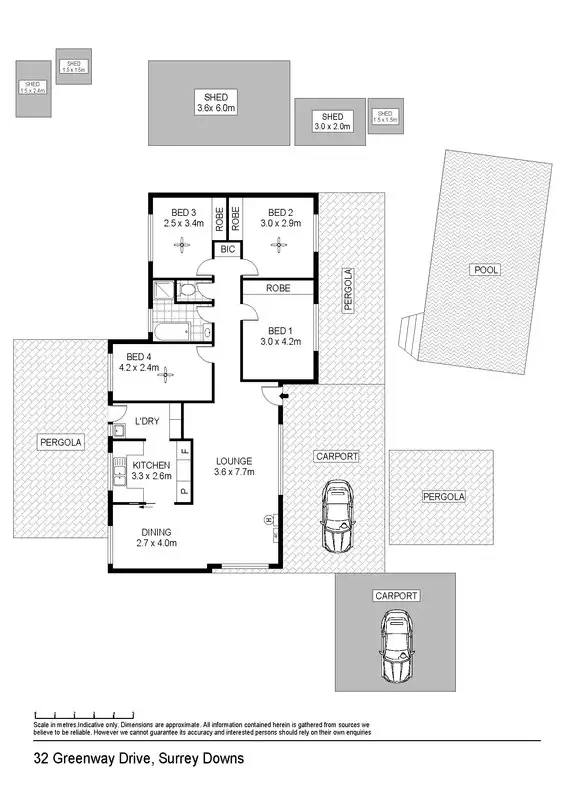 Floorplan of Homely house listing, 32 Greenway Dr, Surrey Downs SA