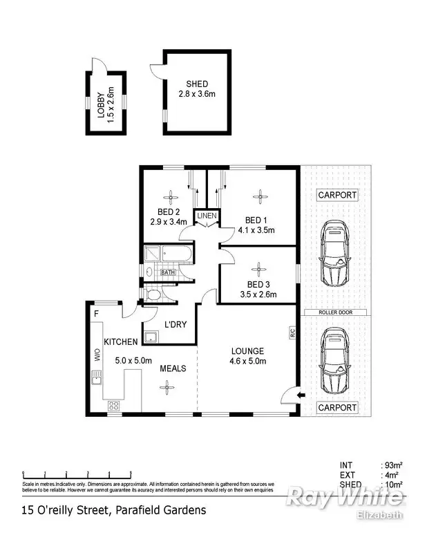 Floorplan of Homely house listing, 15 O'Reilly St, Parafield Gardens SA