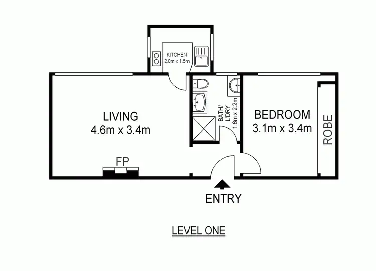 Floorplan of Homely apartment listing, 14/4 Waratah St, Rushcutters Bay NSW