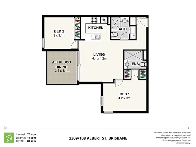 Floorplan of Homely apartment listing, 909/108 Albert St, Brisbane (cbd) QLD