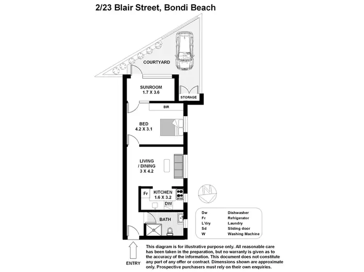 Floorplan of Homely apartment listing, 2/23 Blair St, Bondi NSW
