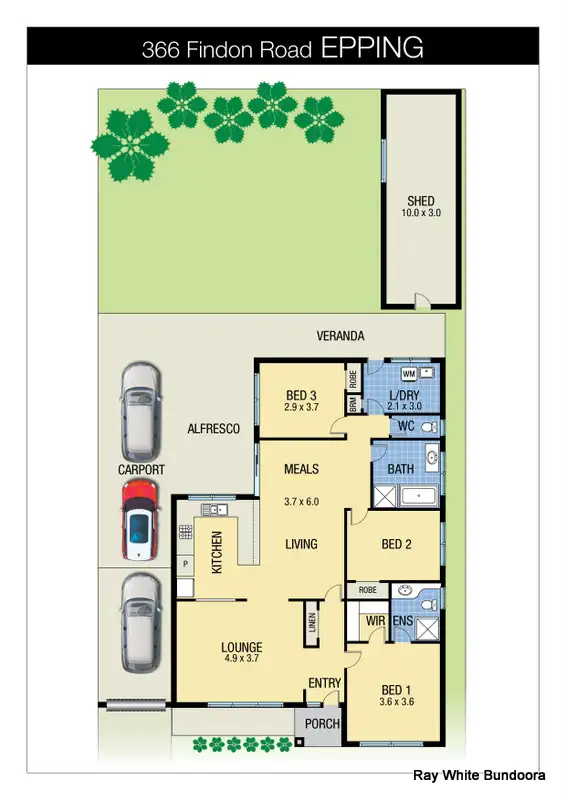 Floorplan of Homely house listing, 366 Findon Rd, Epping VIC
