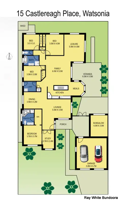 Floorplan of Homely house listing, 15 Castlereagh Pl, Watsonia VIC