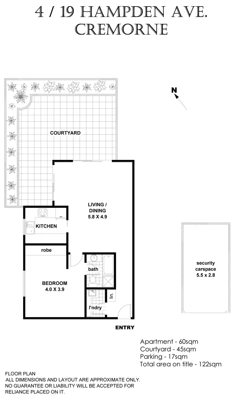 Floorplan of Homely apartment listing, 4/19 Hampden Ave, Cremorne NSW