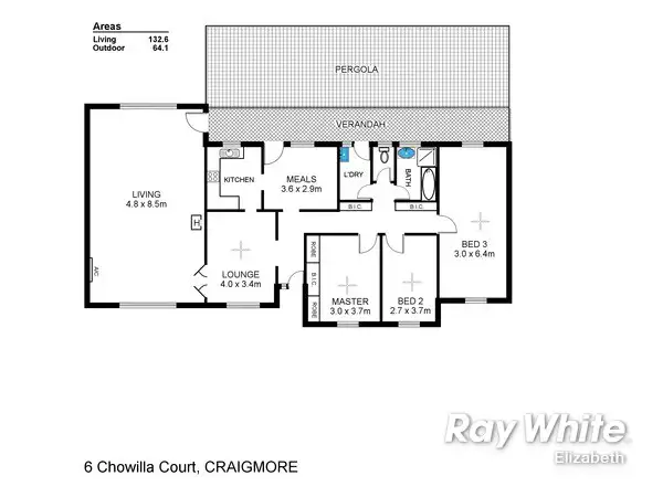 Floorplan of Homely house listing, 6 Chowilla Ct, Craigmore SA