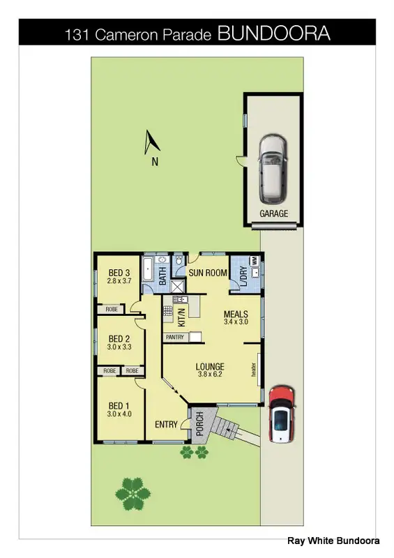 Floorplan of Homely house listing, 131 Cameron Pde, Bundoora VIC