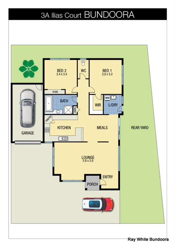 Floorplan of Homely unit listing, 3A Ilias Ct, Bundoora VIC