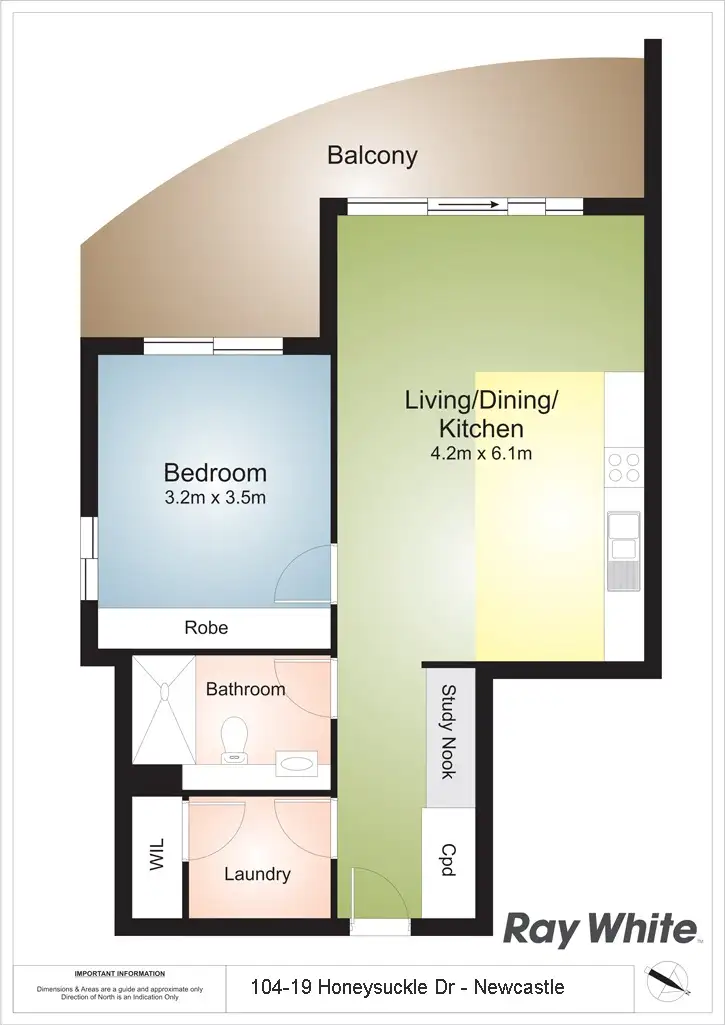 Floorplan of Homely house listing, 104/19 Honeysuckle Dr, Newcastle NSW