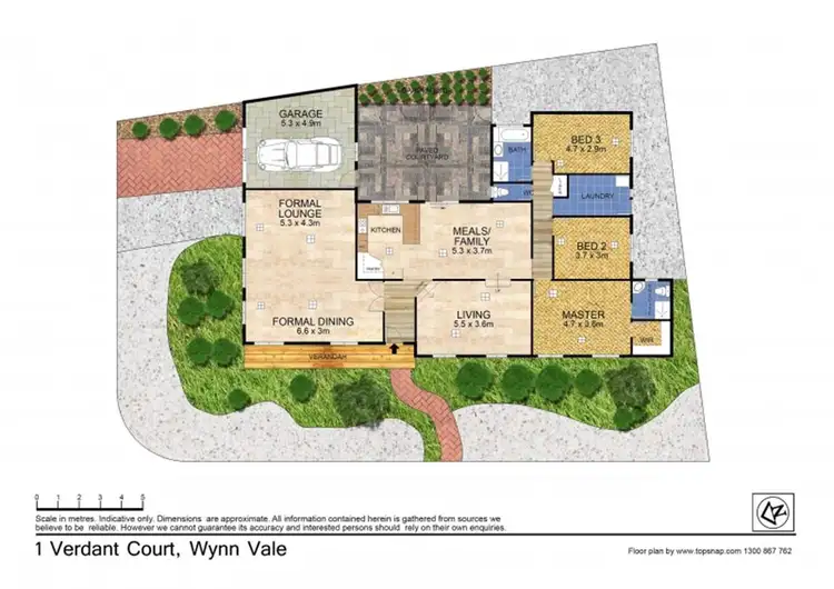 Floorplan of Homely house listing, 1 Verdant Ct, Wynn Vale SA