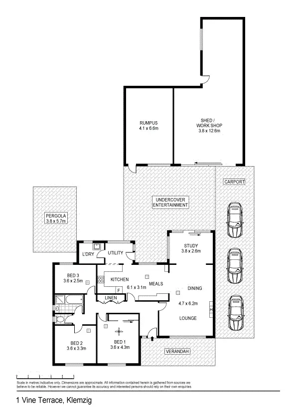 Floorplan of Homely house listing, 1 Vine Tce, Klemzig SA