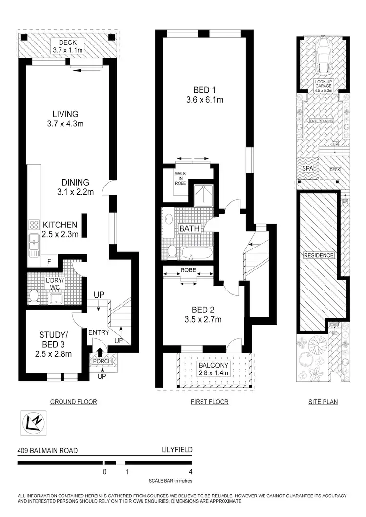 Floorplan of Homely townhouse listing, 409 Balmain Rd, Lilyfield NSW