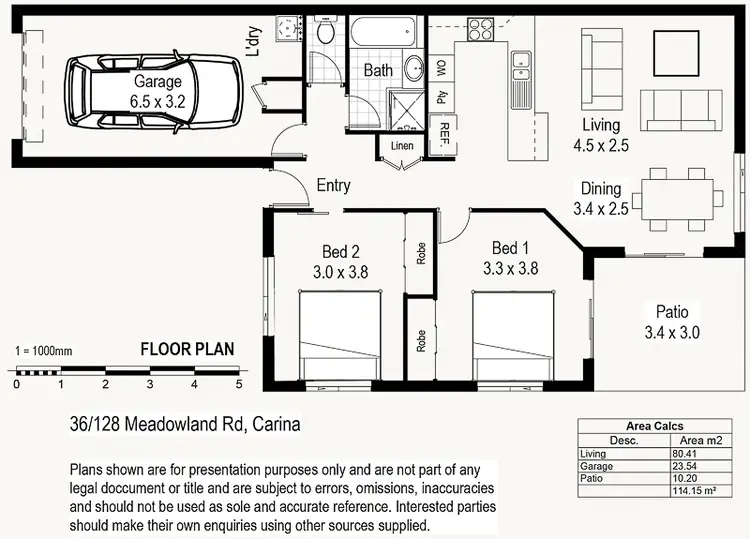 Floorplan of Homely townhouse listing, 36/128 Meadowlands Rd, Carina QLD