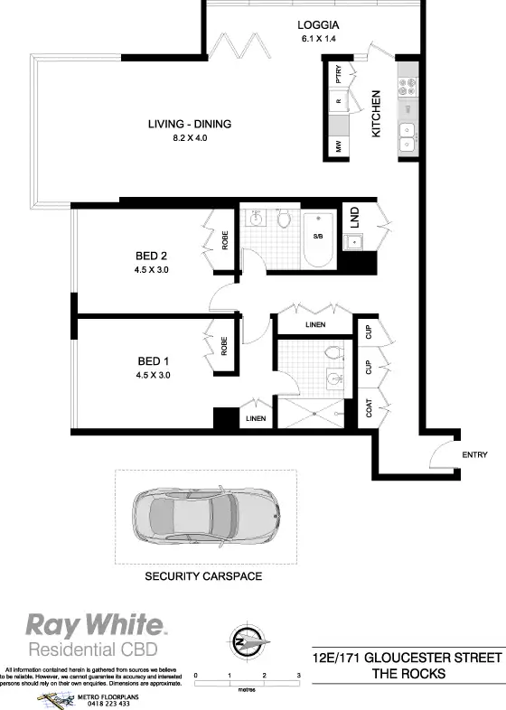 Floorplan of Homely apartment listing, 12 E / 171 Gloucester St, The Rocks NSW