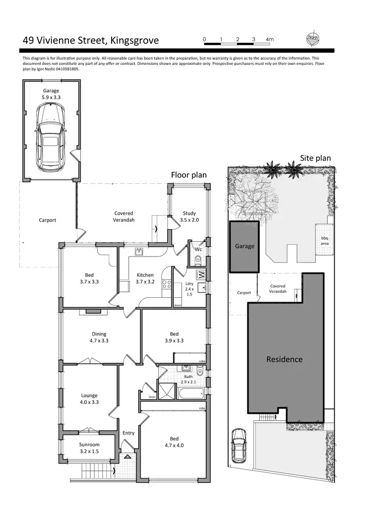 Floorplan of Homely house listing, 49 Vivienne St, Kingsgrove NSW