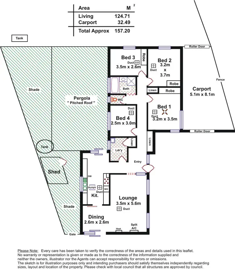 Floorplan of Homely house listing, 8 Winchley Way, Huntfield Heights SA