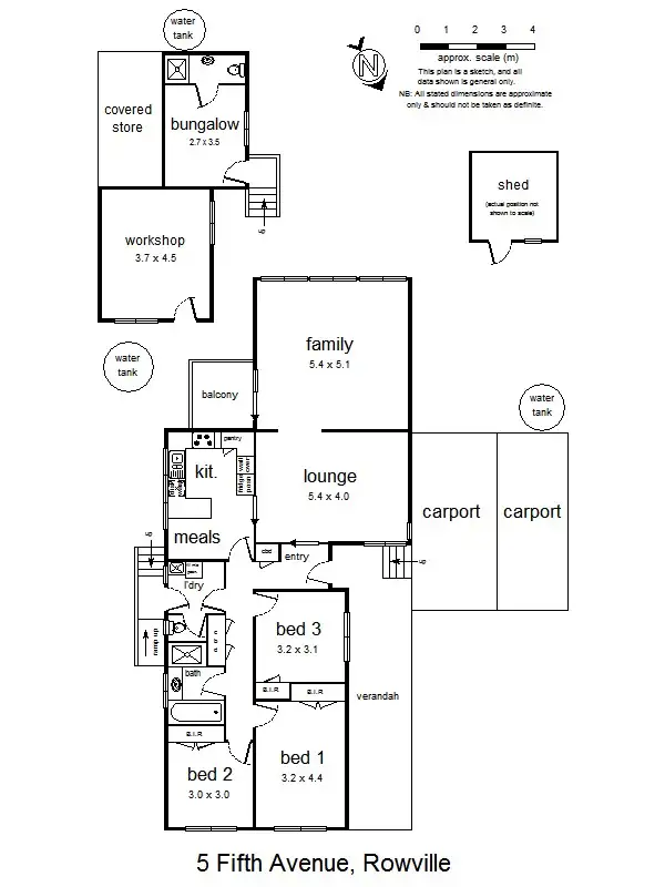 Floorplan of Homely house listing, 5 Fifth Ave, Rowville VIC
