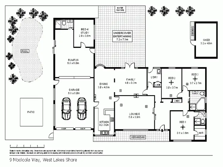 Floorplan of Homely house listing, 9 Mooloola Way, West Lakes Shore SA