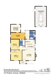 Floorplan of Homely house listing, 40 Perkins Ave, Bellfield VIC