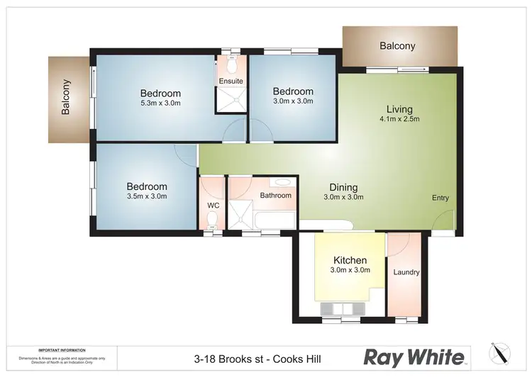 Floorplan of Homely house listing, 3/18 Brooks St, Cooks Hill NSW