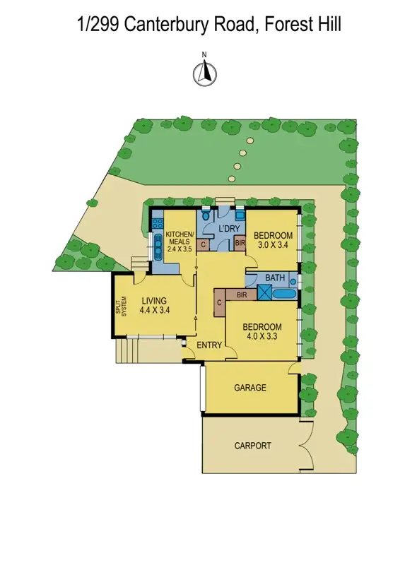Floorplan of Homely unit listing, 1/299 Canterbury Rd, Forest Hill VIC