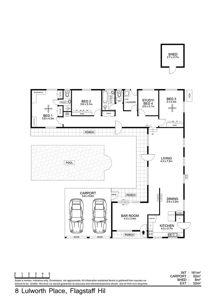 Floorplan of Homely house listing, 8 Lulworth Pl, Flagstaff Hill SA