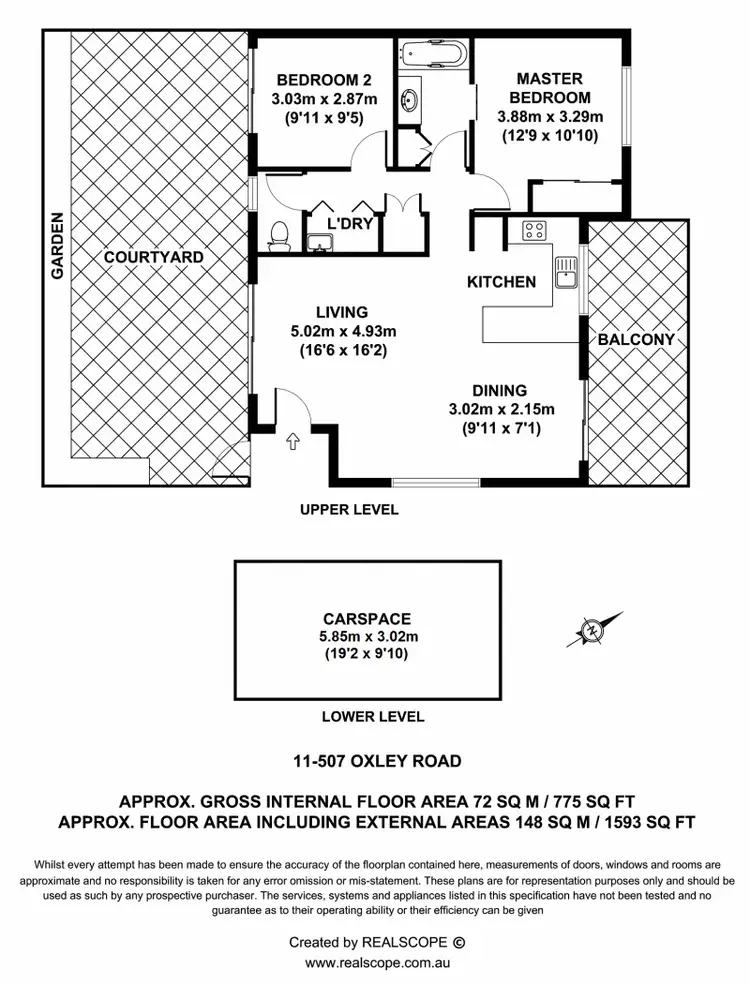 Floorplan of Homely unit listing, 11/507 Oxley Rd, Sherwood QLD