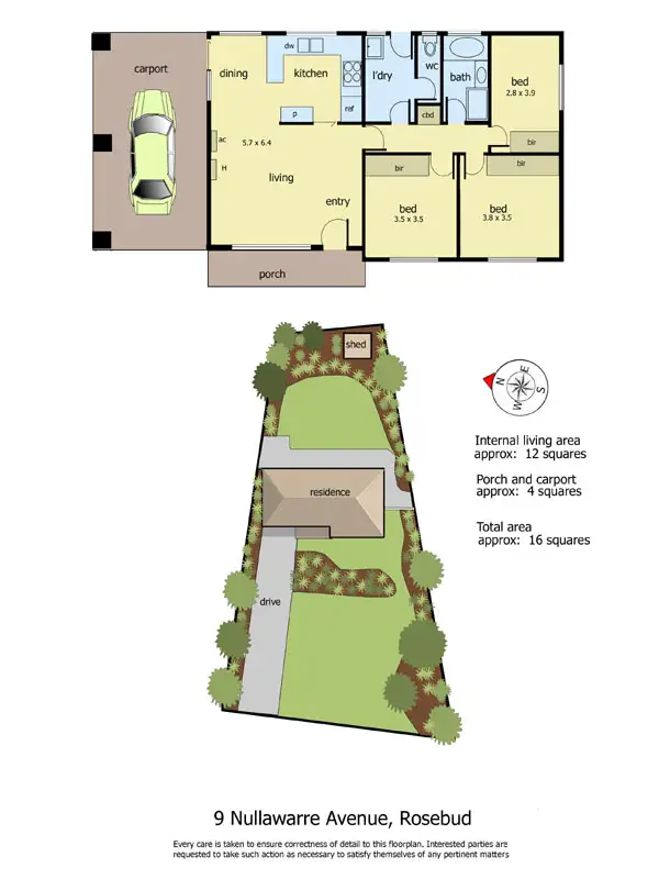 Floorplan of Homely house listing, 9 Nullawarre Ave, Rosebud VIC