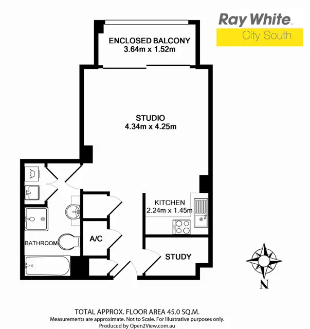 Floorplan of Homely studio listing, 492/317 Castlereagh St, Haymarket NSW