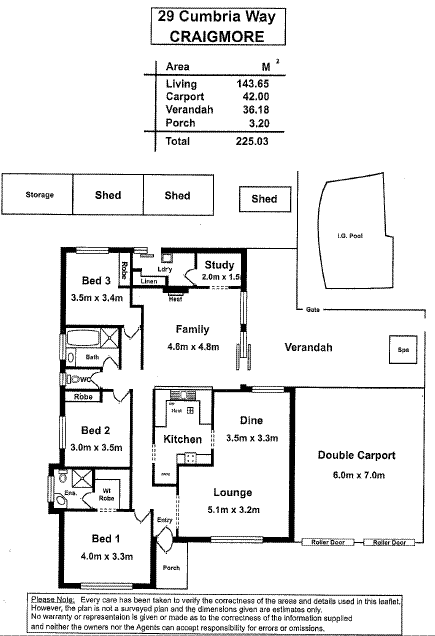 Floorplan of Homely house listing, 29 Cumbria Way, Craigmore SA