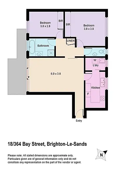 Floorplan of Homely unit listing, 18/364 Bay St, Brighton-le-sands NSW