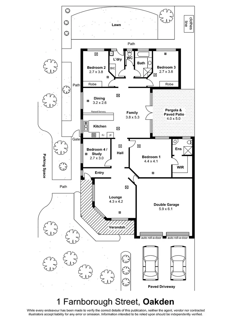 Floorplan of Homely house listing, 1 Farnborough St, Oakden SA