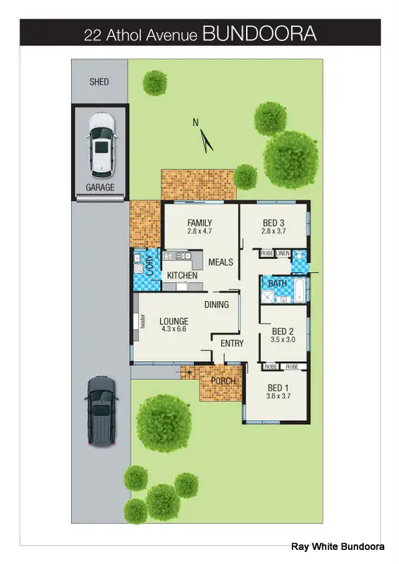 Floorplan of Homely house listing, 22 Athol Ave, Bundoora VIC