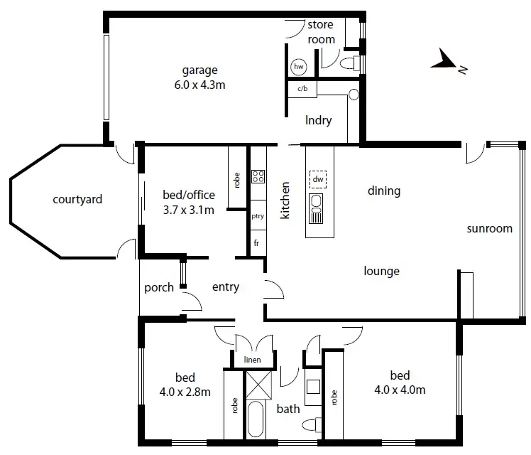 Floorplan of Homely unit listing, 1/49 Tulip Lane, Buderim QLD