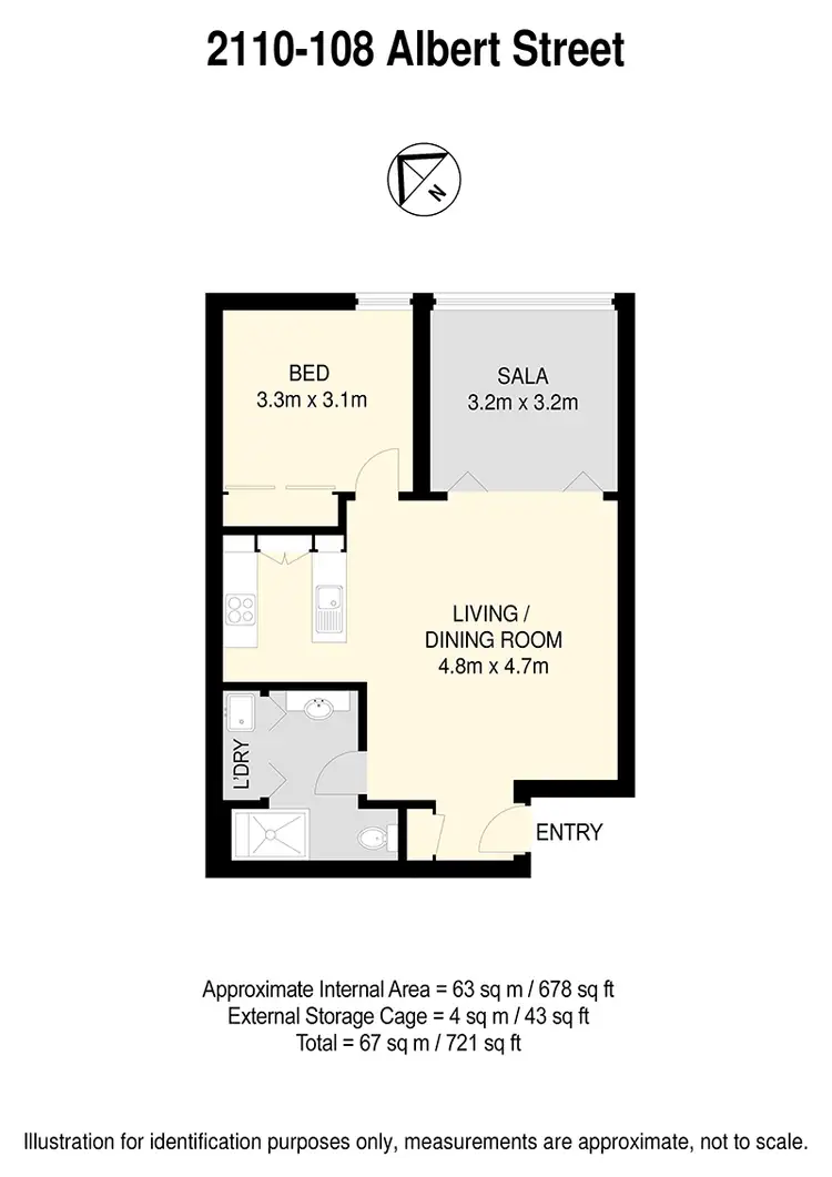 Floorplan of Homely apartment listing, 2110/108 Albert St, Brisbane (CBD) QLD