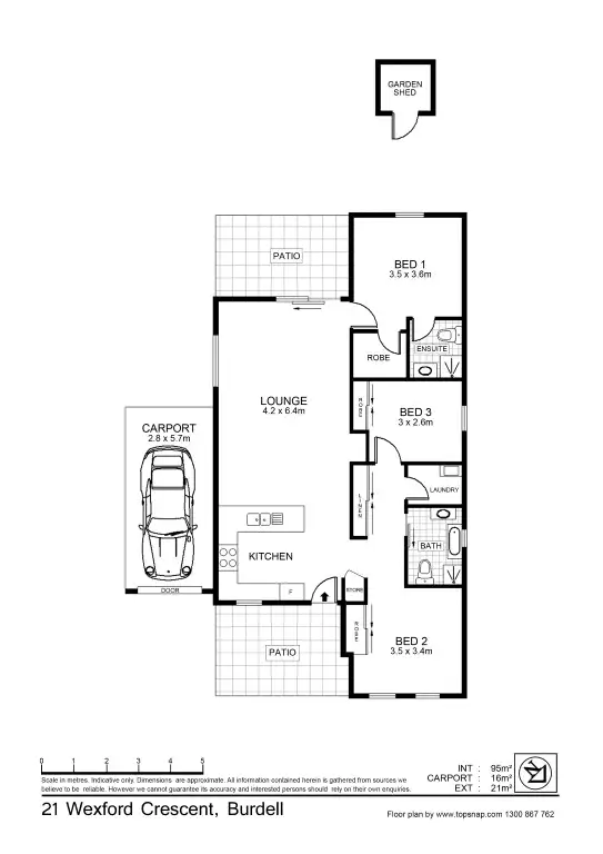 Floorplan of Homely house listing, 21 Wexford Cres, Burdell QLD