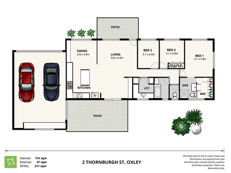 Floorplan of Homely house listing, 2 Thornburgh St, Oxley QLD