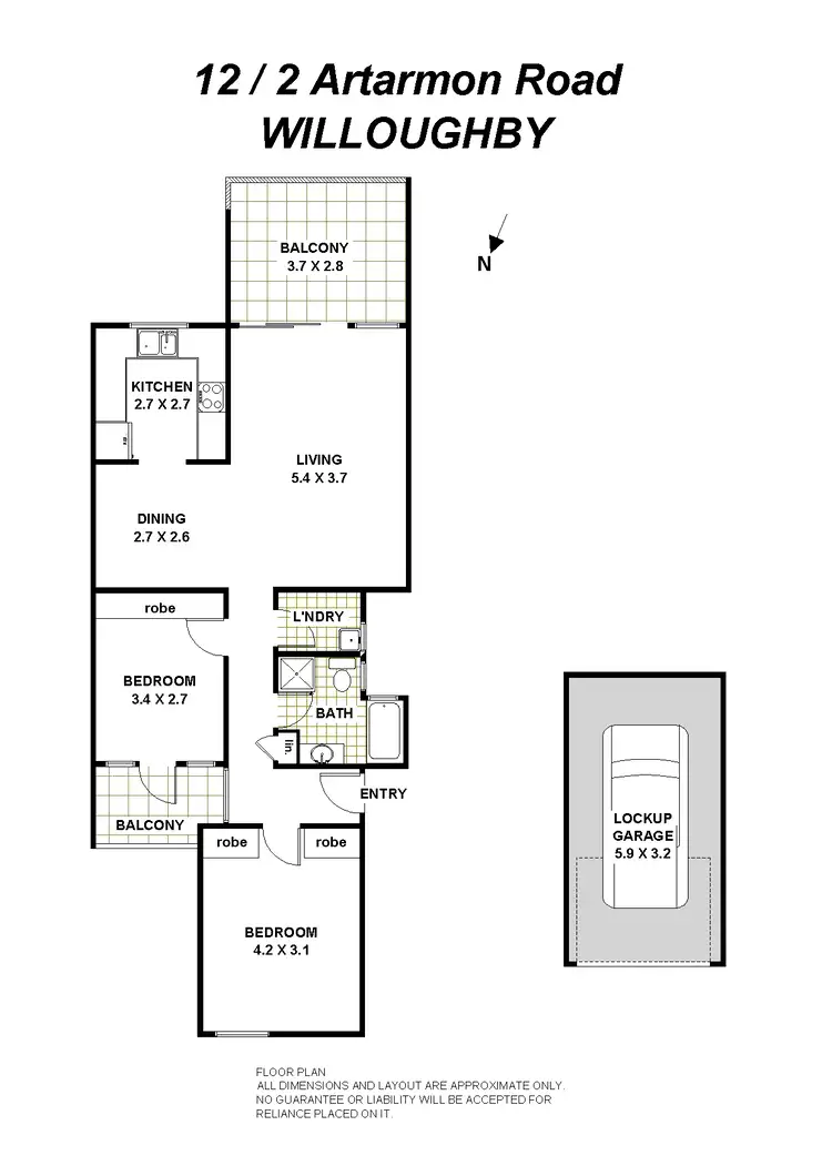 Floorplan of Homely apartment listing, 12/2 Artarmon Rd, Willoughby NSW