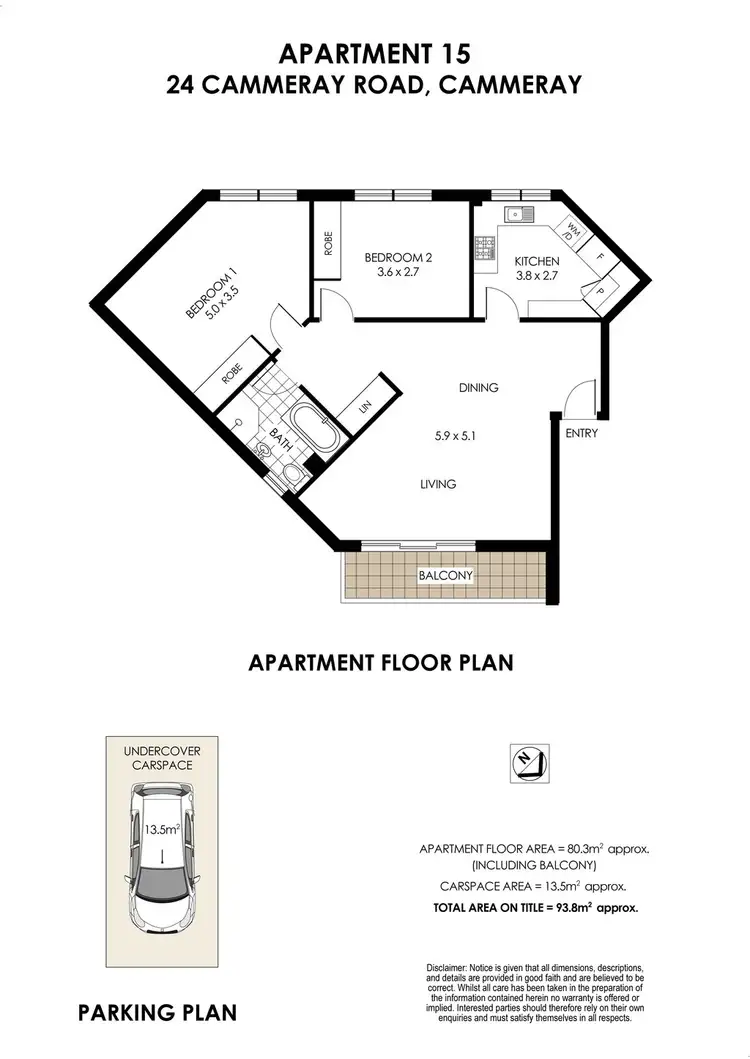 Floorplan of Homely apartment listing, 15/24 Cammeray Rd, Cammeray NSW