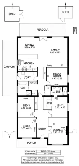 Floorplan of Homely house listing, 74 Morgan Ave, Daw Park SA