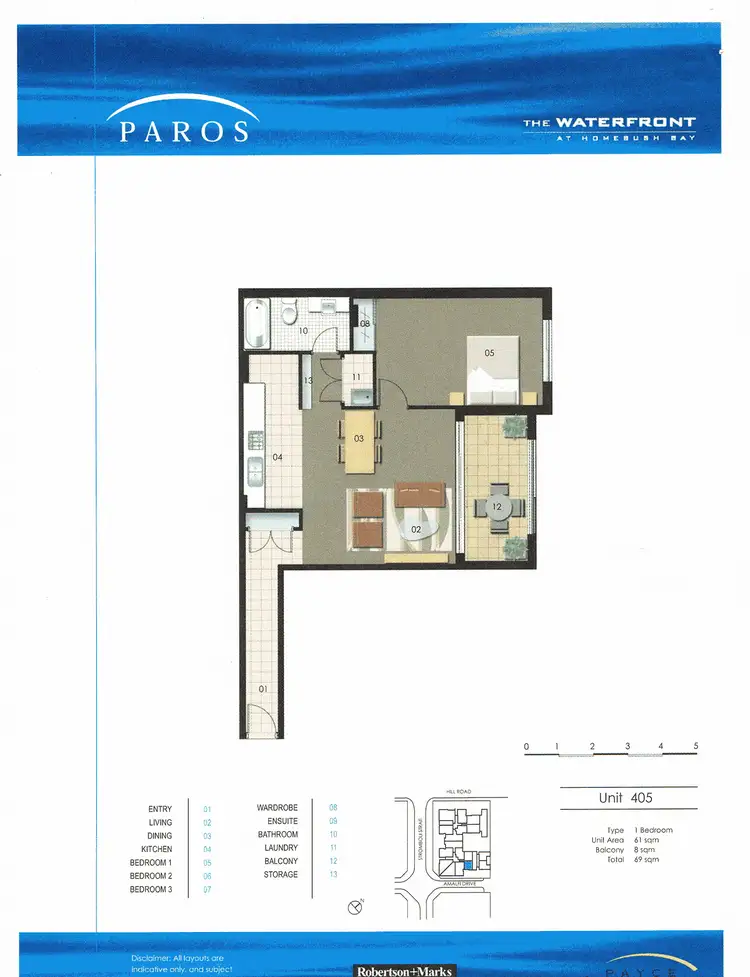Floorplan of Homely unit listing, 405/1 Stromboli Straight, Wentworth Point NSW