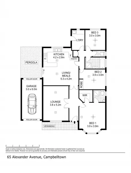 Floorplan of Homely house listing, 65 Alexander Ave, Campbelltown SA