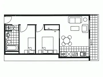 Floorplan of Homely apartment listing, 203/455 Elizabeth St, Melbourne (CBD) VIC