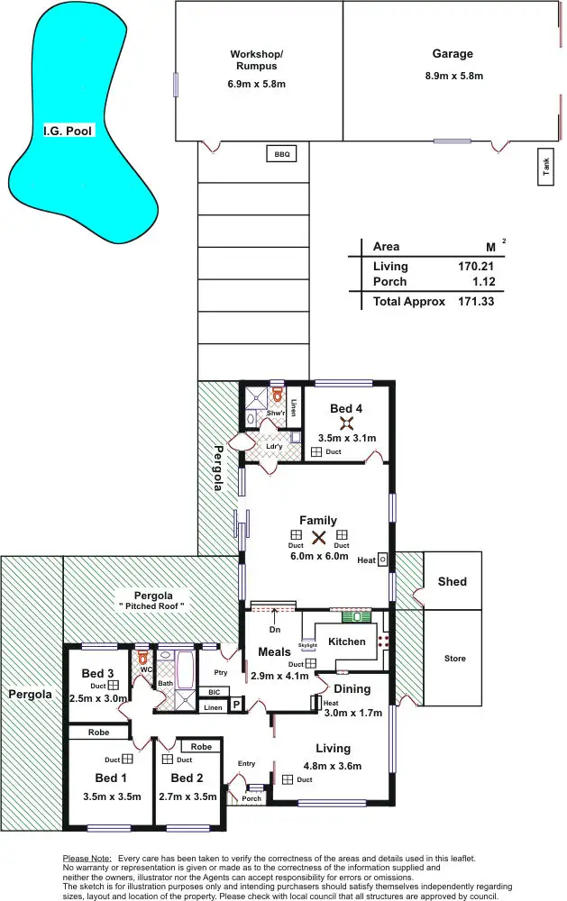 Floorplan of Homely house listing, 7 Budapest Rd, Aberfoyle Park SA