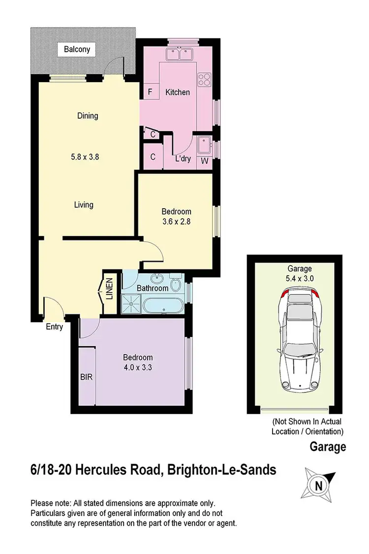 Floorplan of Homely apartment listing, 6/18-20 Hercules Rd, Brighton-le-sands NSW