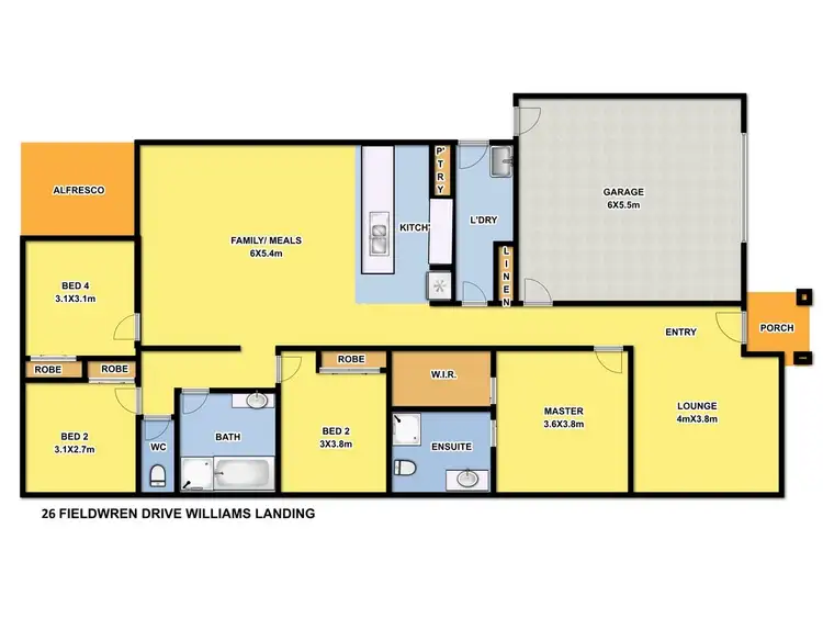 Floorplan of Homely house listing, 26 Fieldwren Dr, Truganina VIC