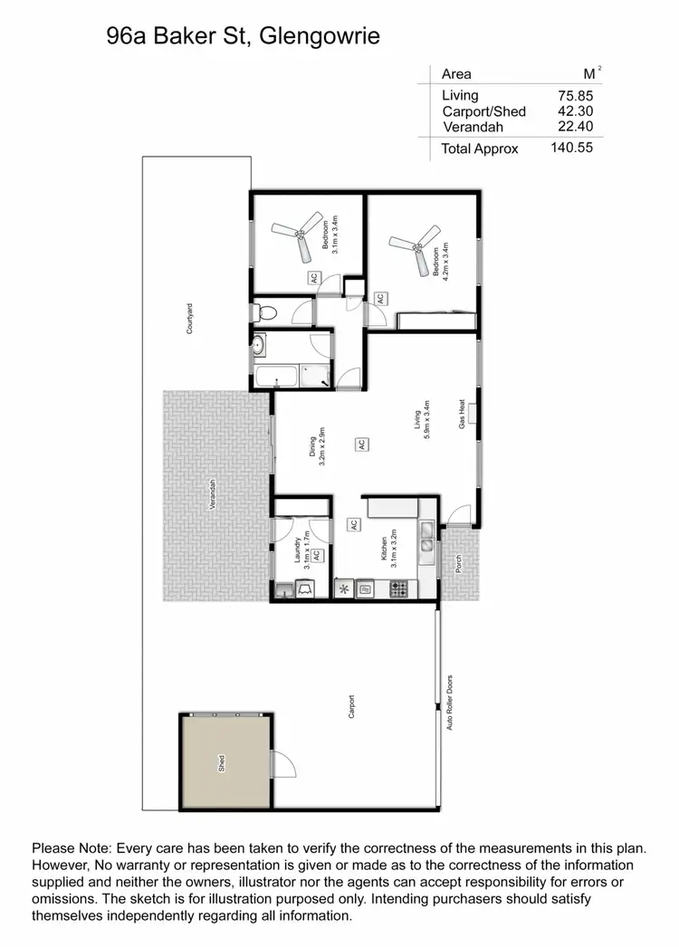 Floorplan of Homely house listing, 96A Baker St, Glengowrie SA